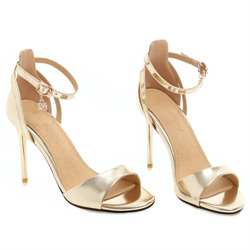 Funki Buys | Shoes | Women's Gold Silver High Stiletto Sandals