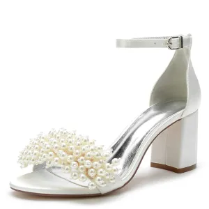 Funki Buys | Shoes | Women's Pearl Open Toe Wedding Sandals