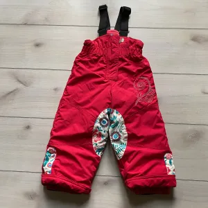 Gagou Tagou Red Insulated Overall Snow Bib