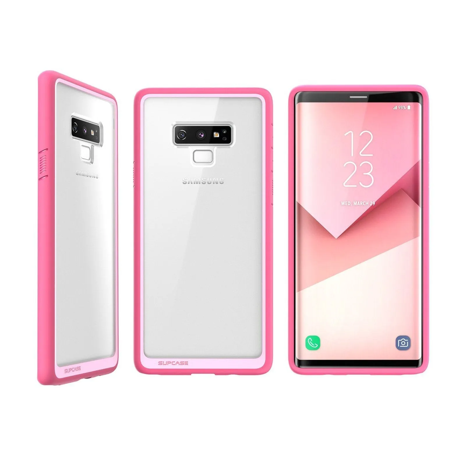 Galaxy Note9 Unicorn Beetle Style Slim Clear Case-Pink