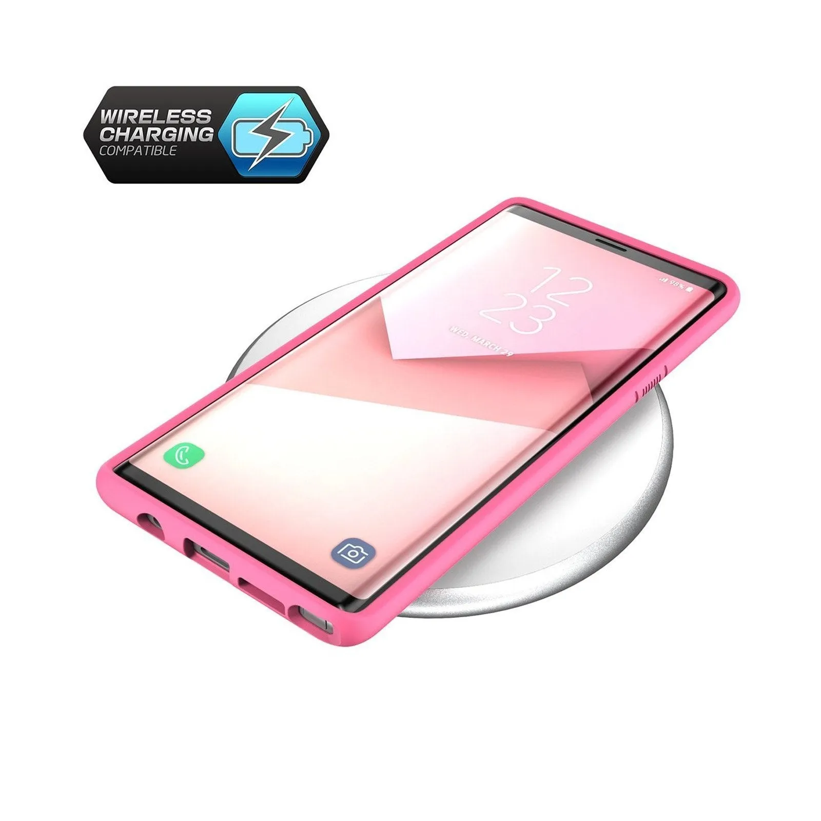 Galaxy Note9 Unicorn Beetle Style Slim Clear Case-Pink