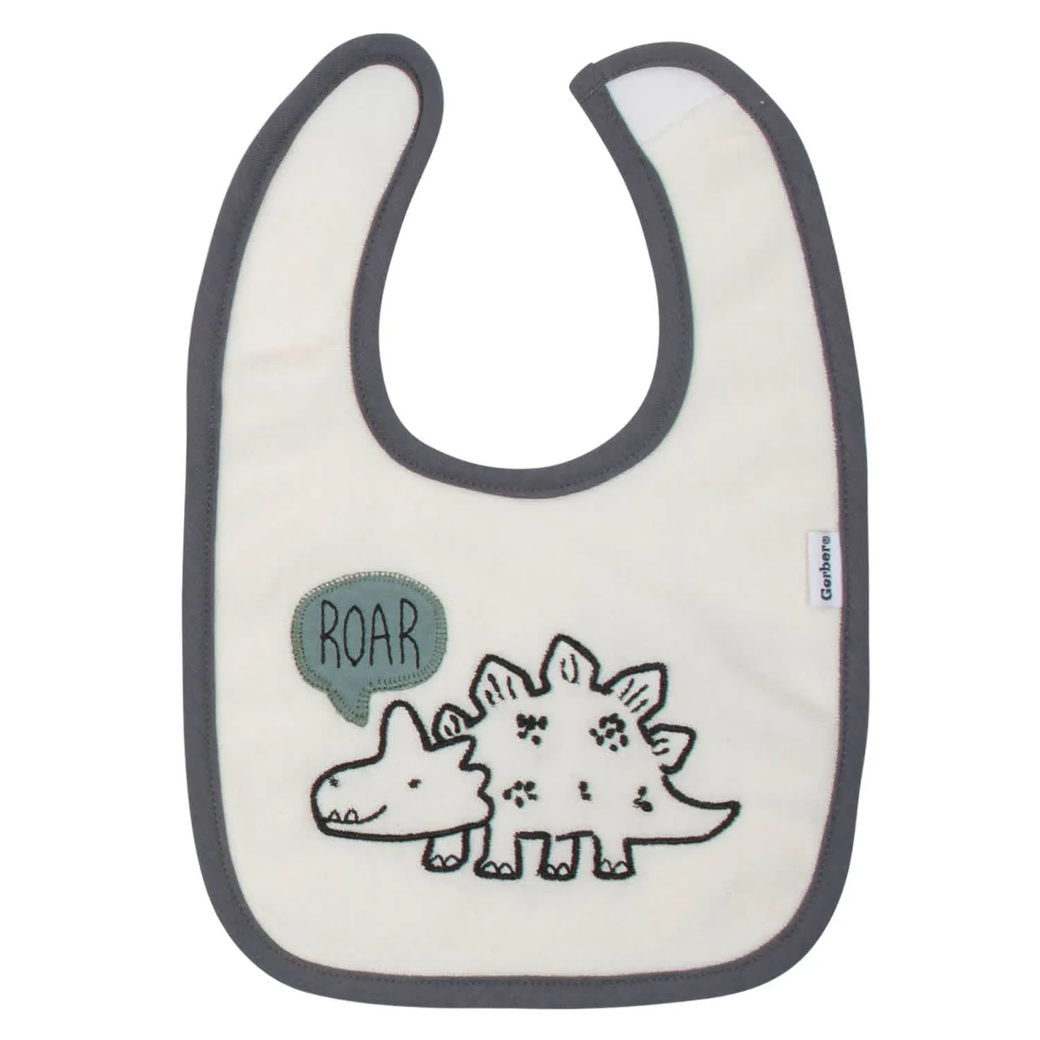 Gerber® Organic 3-Pack Baby Boys Dino Dribbler Bibs