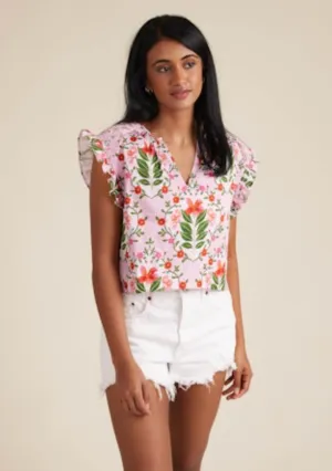 Gigi Top in Pink Bouquet