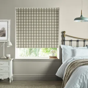 Gingham Warm Stone Made to Measure Roller Blind