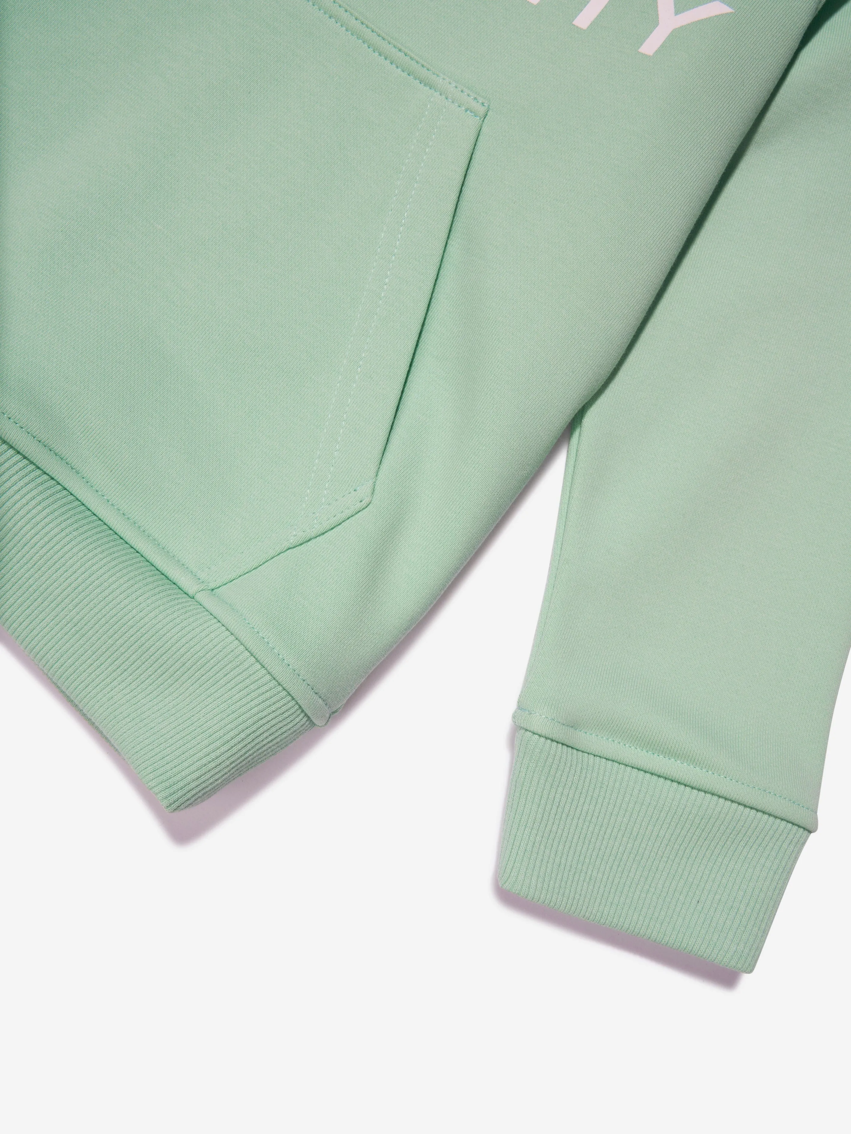 Givenchy Boys Logo Print Hoodie in Green