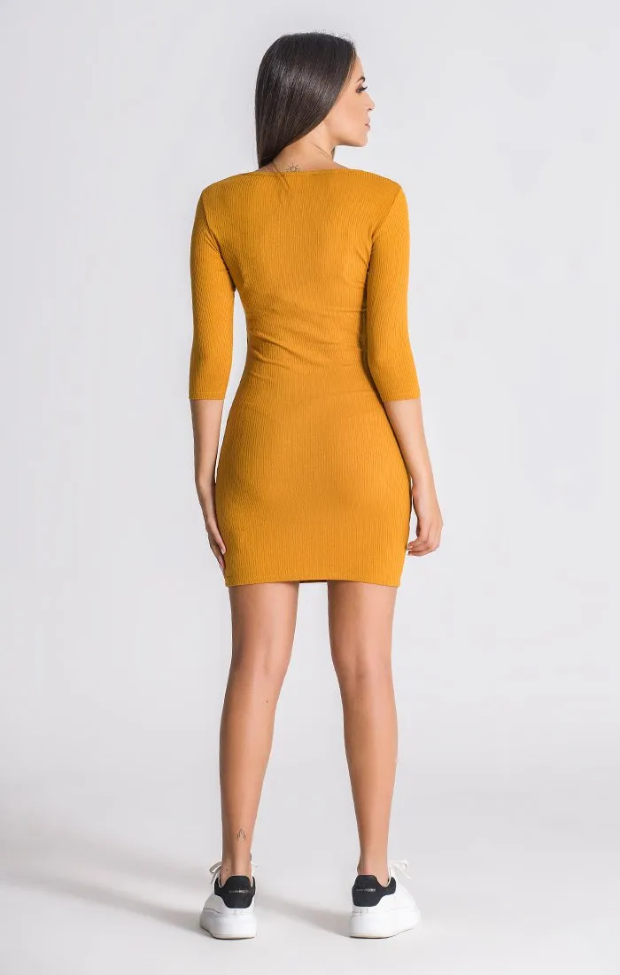 Gold Core Short Sleeve Dress