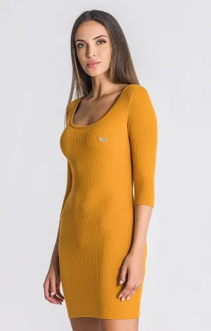 Gold Core Short Sleeve Dress