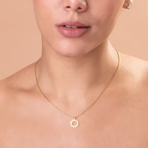Gold Sun Pendant Necklace