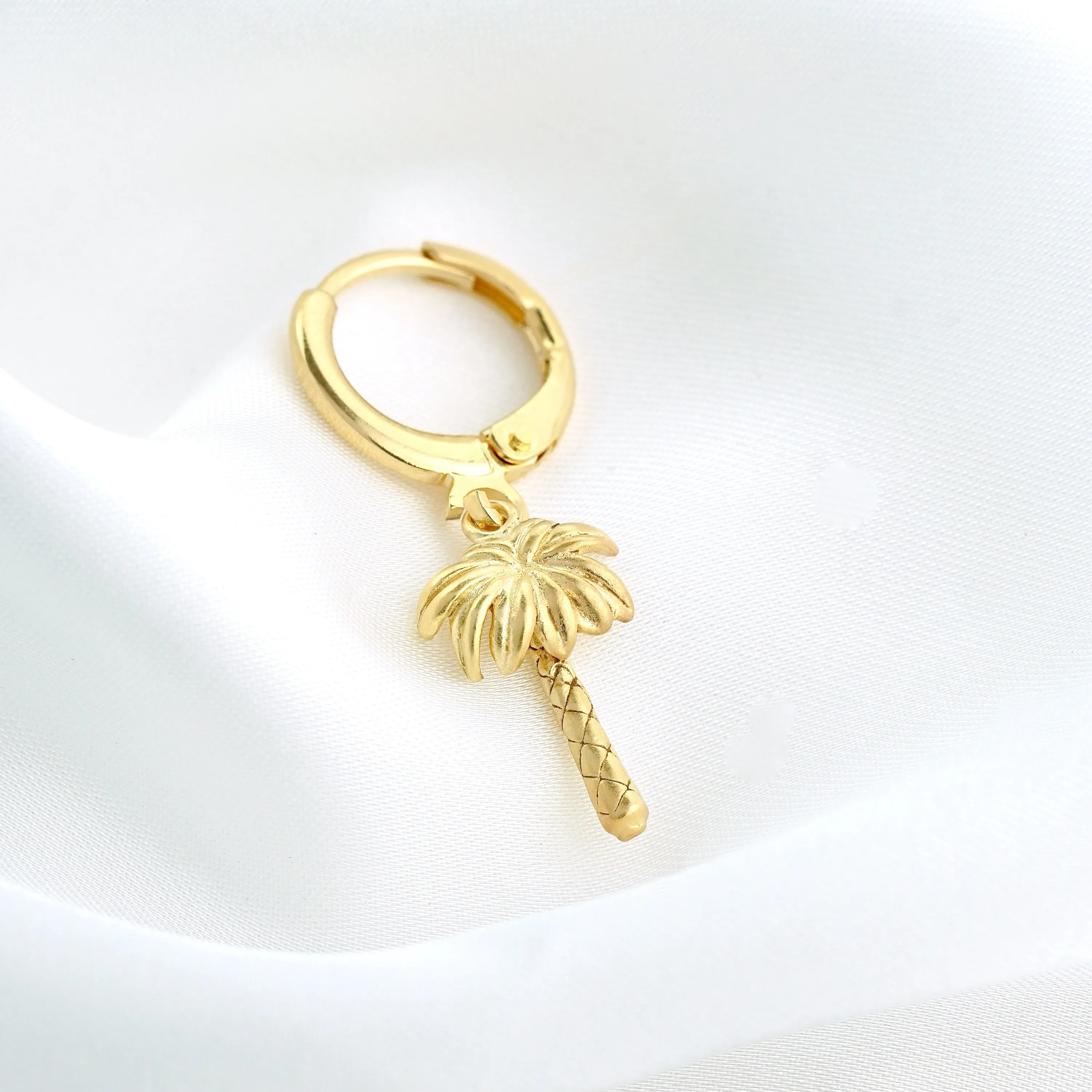 Golden Palm Earring