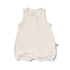 goumikids - Viscose Organic Cotton Romper - Dune Stripe 2T