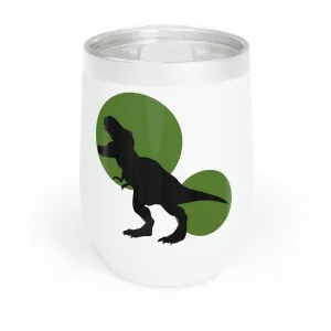 Green Tyrannosaurus Rex Chill Wine Tumbler