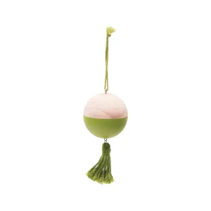 Green Wooden & Tassel Ornament