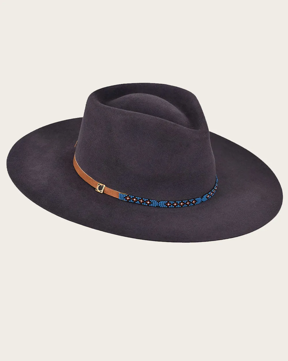 Grey fur hat