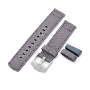 Grey Quick Release Canvas watch strap