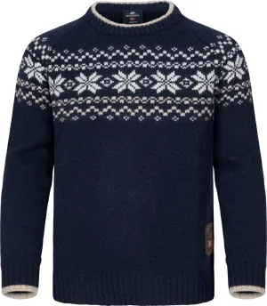 Gridarmor Kids&#x27; Snøkrystall Round Neck Ullgenser Navy/White/Beige | Buy Gridarmor Kids&#x27; Snøkrystall Round Neck Ullgenser Navy/White/Beige here | Outnorth
