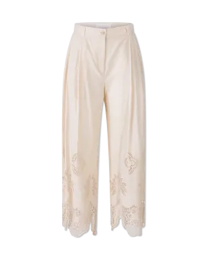 Guipure Trim Voile Pants