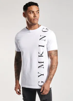 Gym King Text Logo Carrier T-Shirt - White