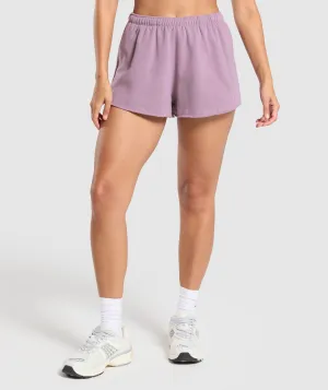 Gymshark Fleece Shorts - Soft Purple