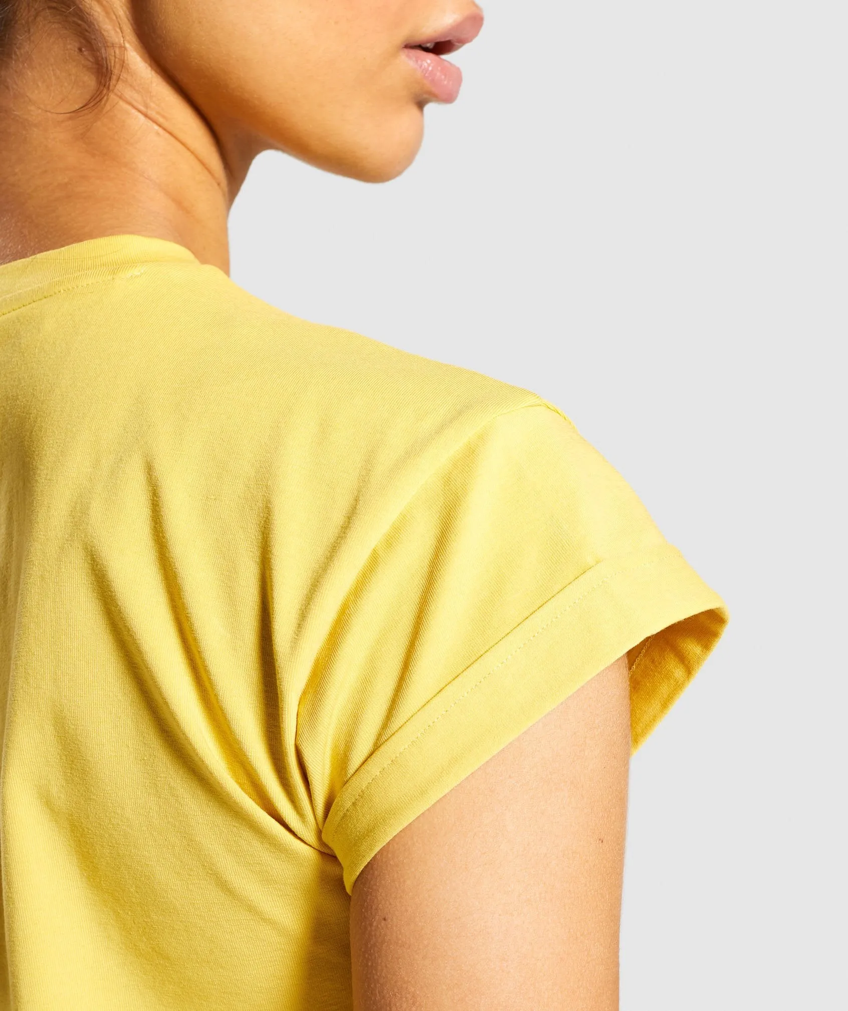 Gymshark Fraction Crop Top - Yellow