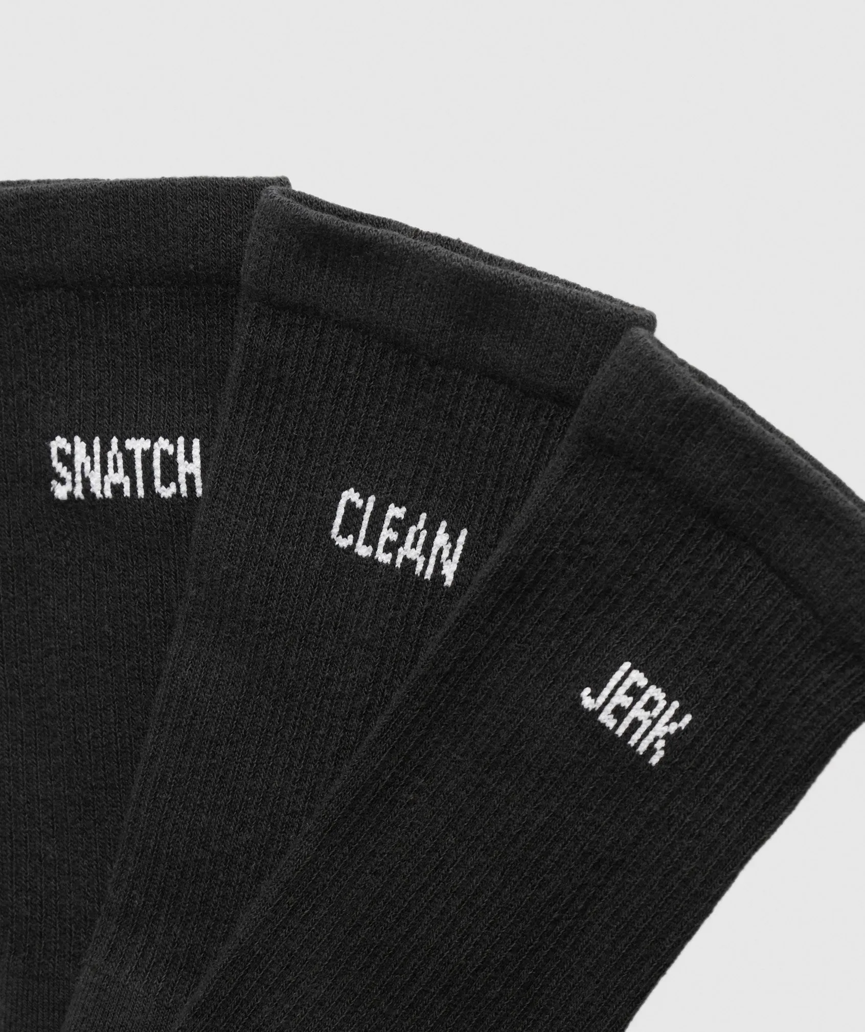 Gymshark Graphic Weightlifting Socks 3pk - Black