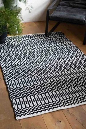 Halsey Monochrome Geometric Rug - 3 Sizes Available