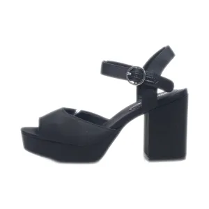 H&M Divided High-Heel Sandals Satin Black Colour For Women