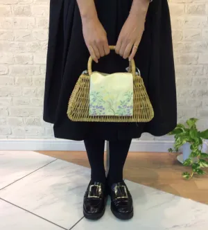 HANDBAG KOTO KIMONO obi BAG (rattan basket bag beige)
