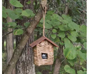 Hanging Grass Roosting Pocket with Roof