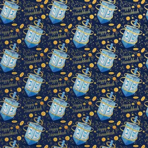 Hanukkah Dreidel Gift Wrap