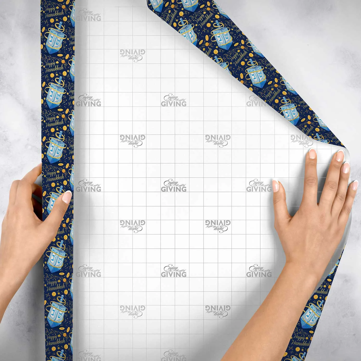 Hanukkah Dreidel Gift Wrap