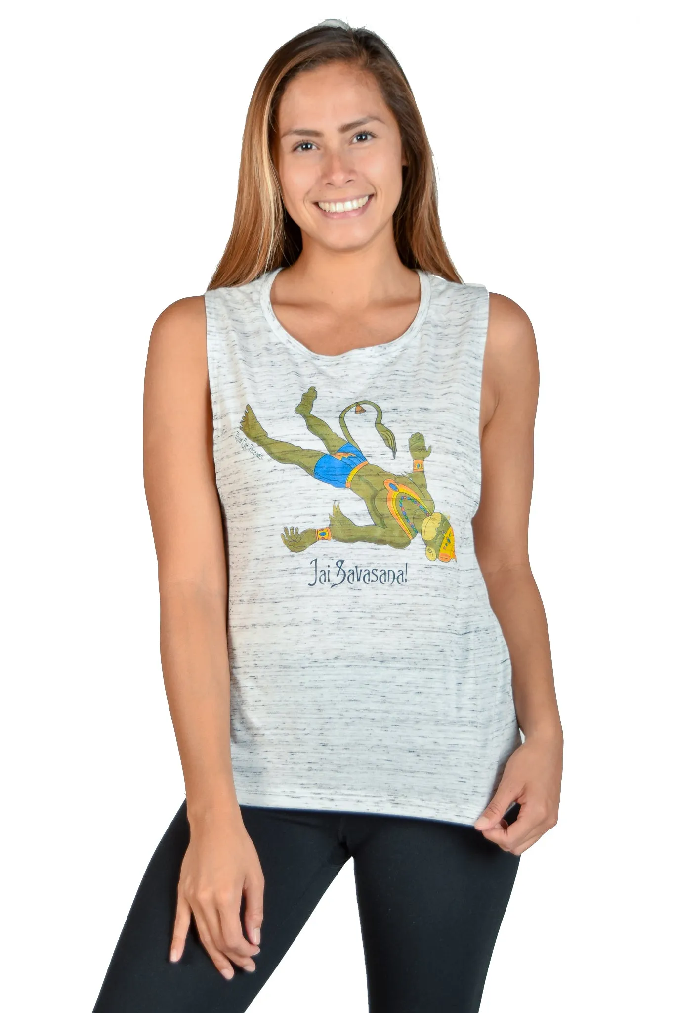 Hanuman Savasana FLOWY SCOOP BOYFRIEND TEE