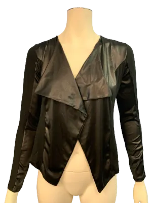 Happening in the Present Shrug with Faux Leather,Size Small