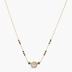 Harmony Moissanite Silver Mangalsutra Necklace
