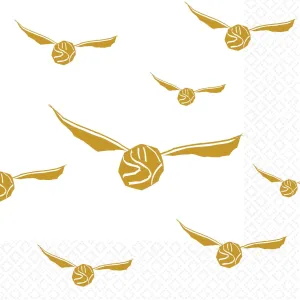 Harry Potter Golden Snitch Napkins - Beverage 16 Pkt