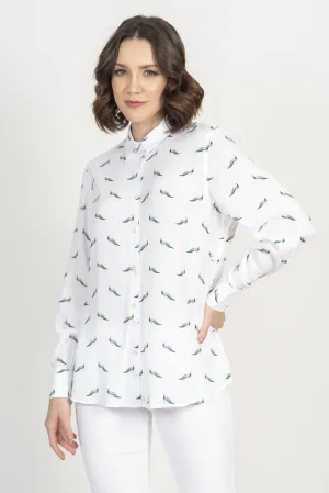 Hartwell Lydia Ladies Peacocks Print Shirt