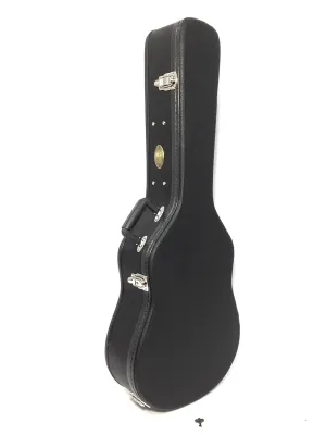HC020CA Durable Hard Case for Classical Guitar Lockable w/Key, Black