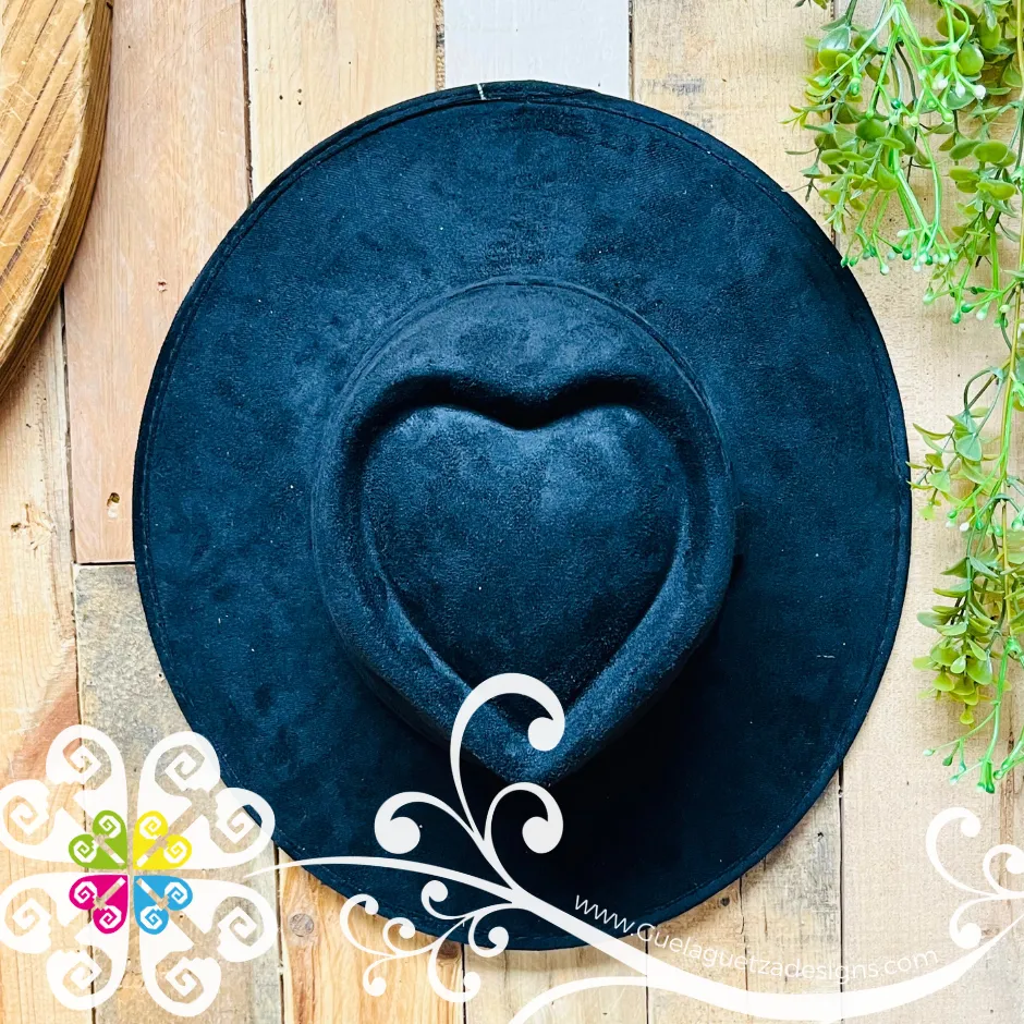 Heart Plain Velvet Hat -  Fall Hat