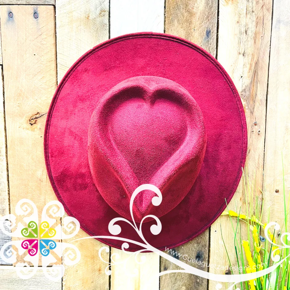 Heart Plain Velvet Hat -  Fall Hat