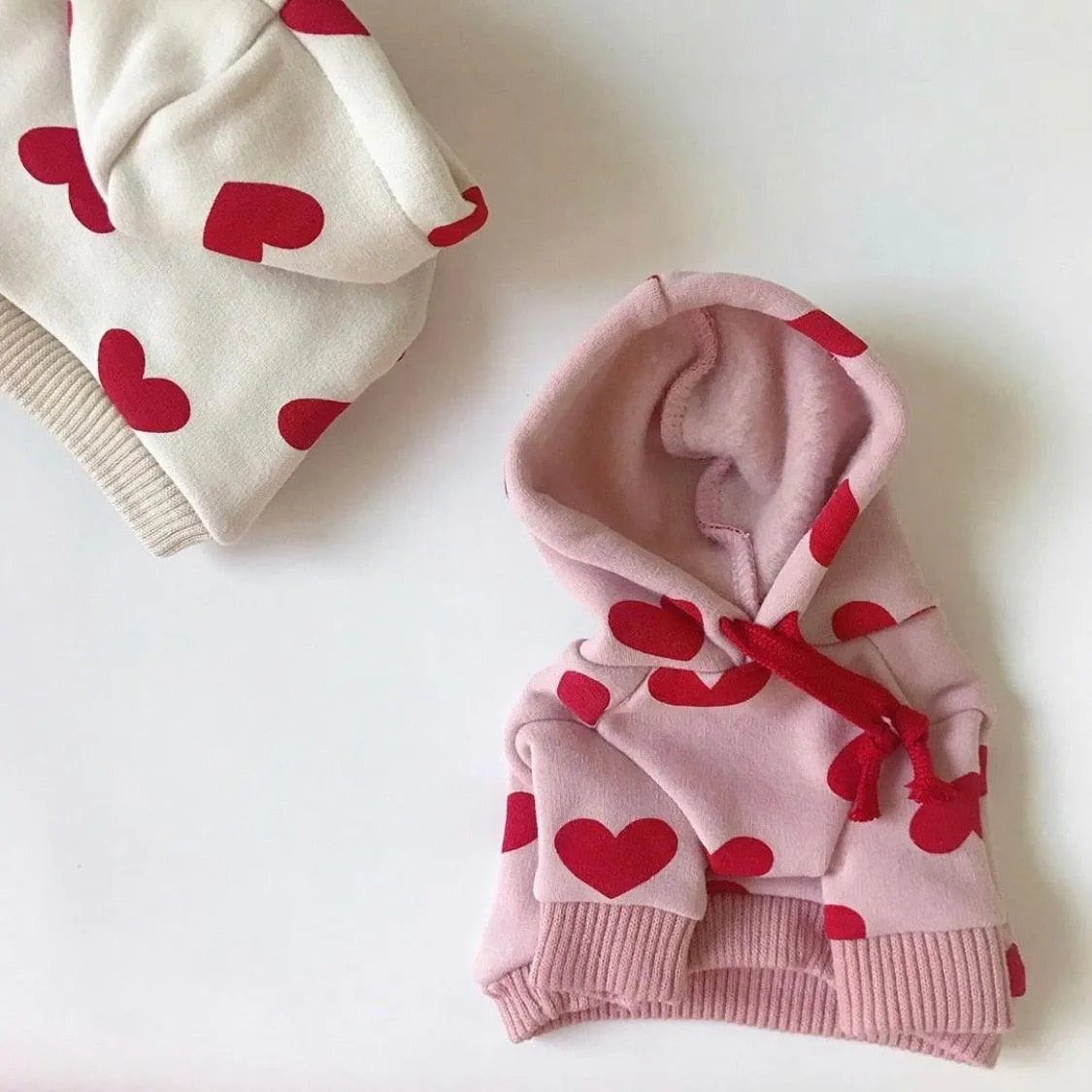 Heart Shape Pattern Autumn Winter Pet Love Hoodie