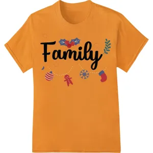 Heartwarming 'Family' Christmas DTF Print Heat Transfer