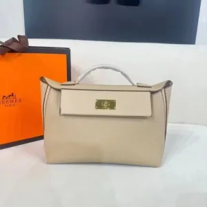 Hermes Kelly Mini Handbag - Premium Quality with Branded Packing (Beige)