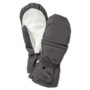 Hestra Primaloft Leather Female Mitt Graphite/Off White | Buy Hestra Primaloft Leather Female Mitt Graphite/Off White here | Outnorth