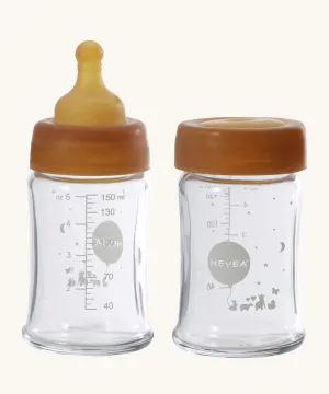 Hevea Wide Neck Glass Baby Bottles 2 Pack - 150ml