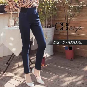HIGH WAIST ELASTIC PANTS