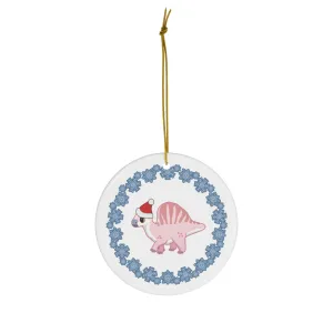 Holiday Ouranosaurus - Ceramic Ornament - Snowflake Edition