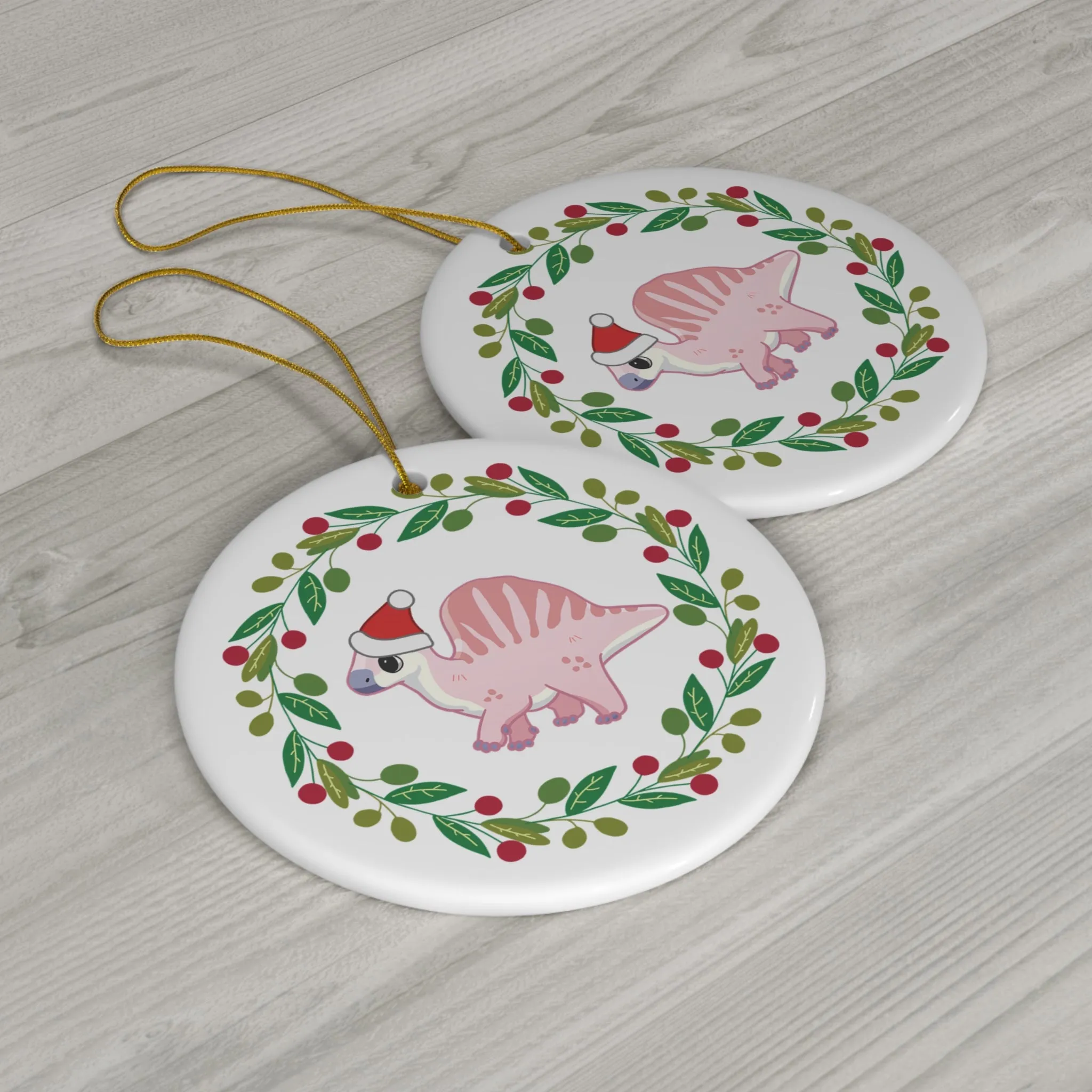 Holiday Ouranosaurus - Ceramic Ornament