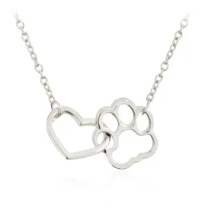Hollow Pet Paw Footprint Necklaces