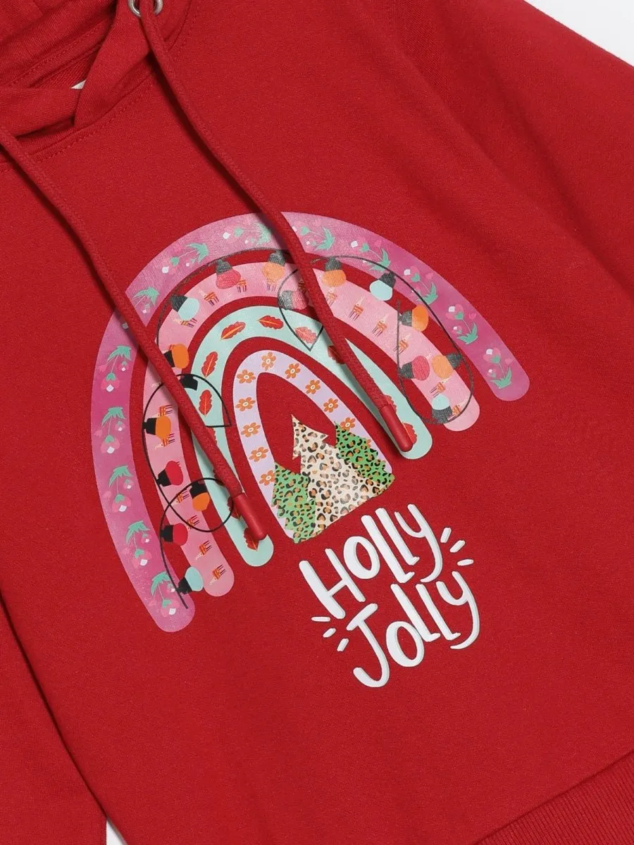 Holly Jolly Hooded Sweatshirt