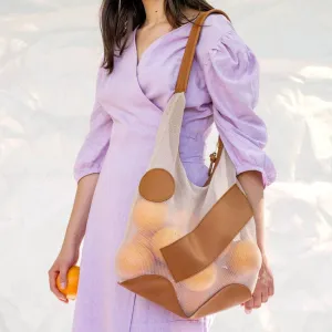 Honeycomb Tote Bag - Brown