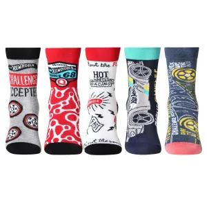 Hot Wheels Kids Socks - Pack of 5